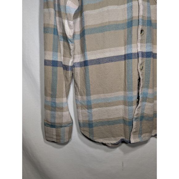 Columbia Mens Plaid Pitchstone Heavyweight Flannel Button Up Shirt Sz S AM8573 - Picture 4 of 7